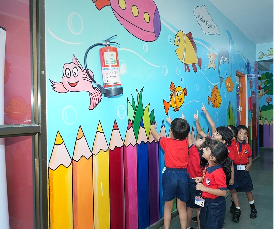 Vidya soudha kids - children engaging with activities and happy in school