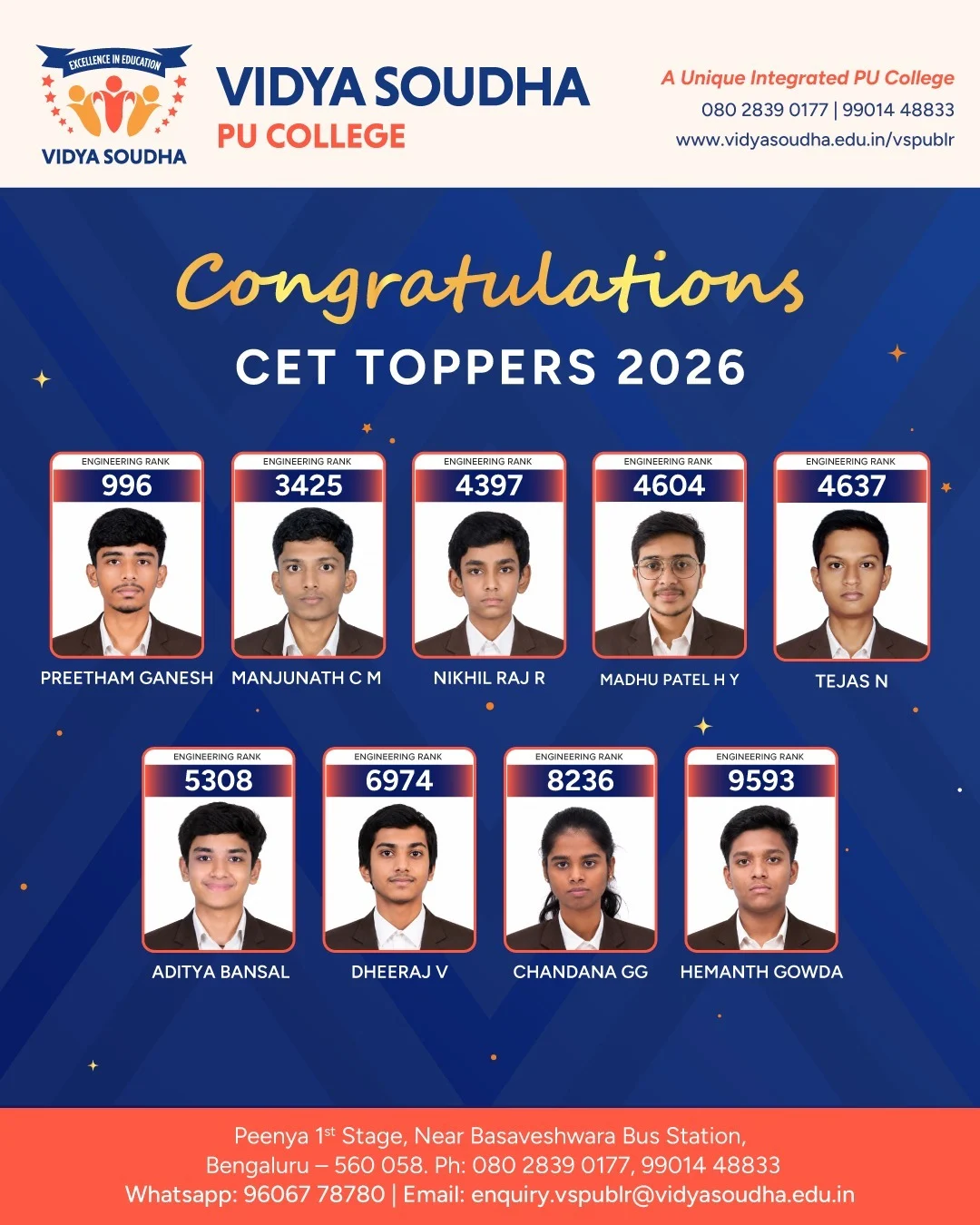 CET Toppers 2026