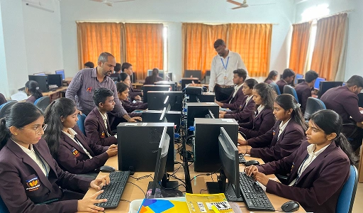 Commerce students at vidya soudha pu college bangalore during class hours